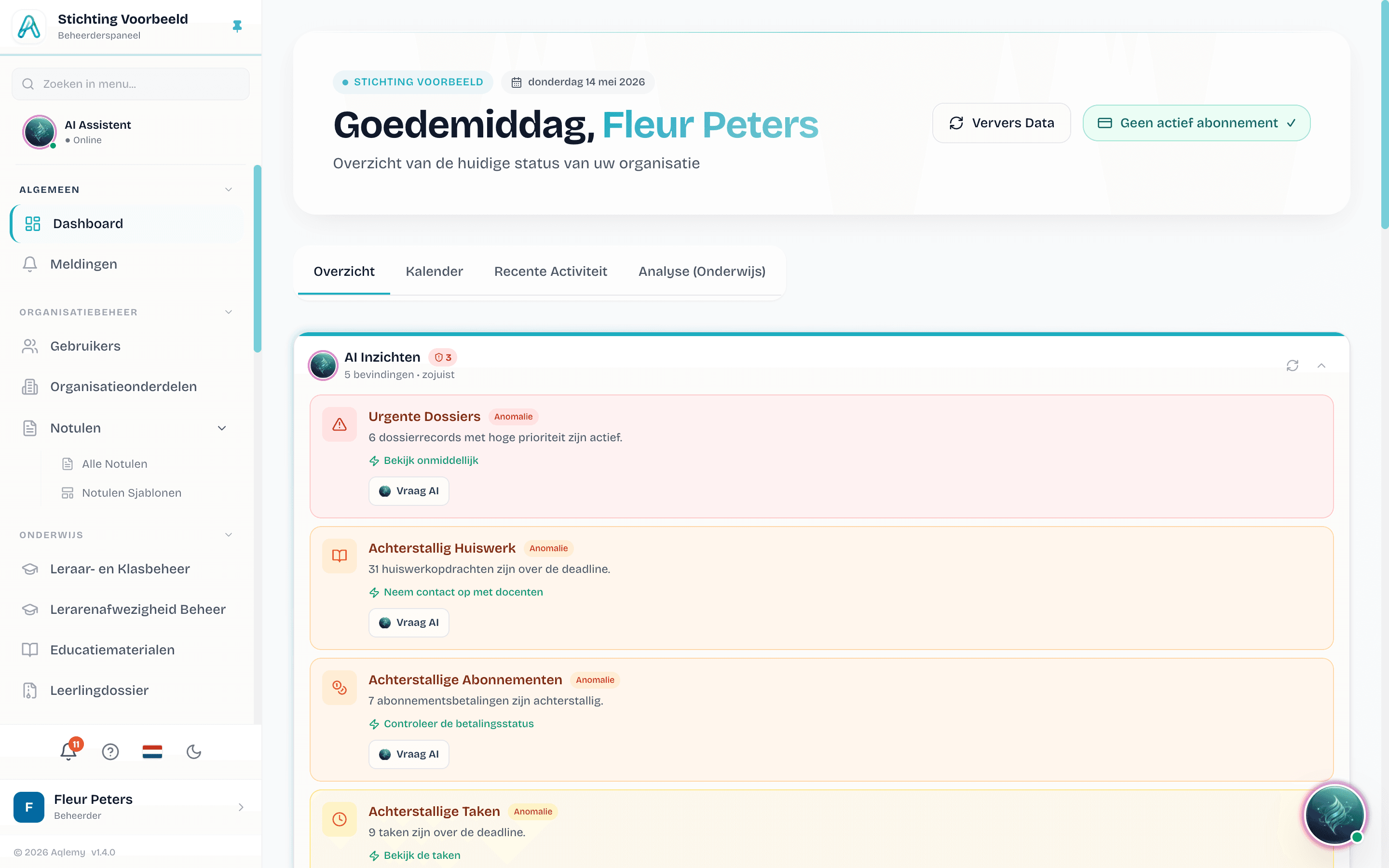 Aqlemy Admin Dashboard - Modern yönetim paneli